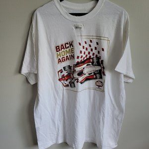 NWT Indycar 2022 Indy 500 White Short Sleeve With The Starting Grid On Back